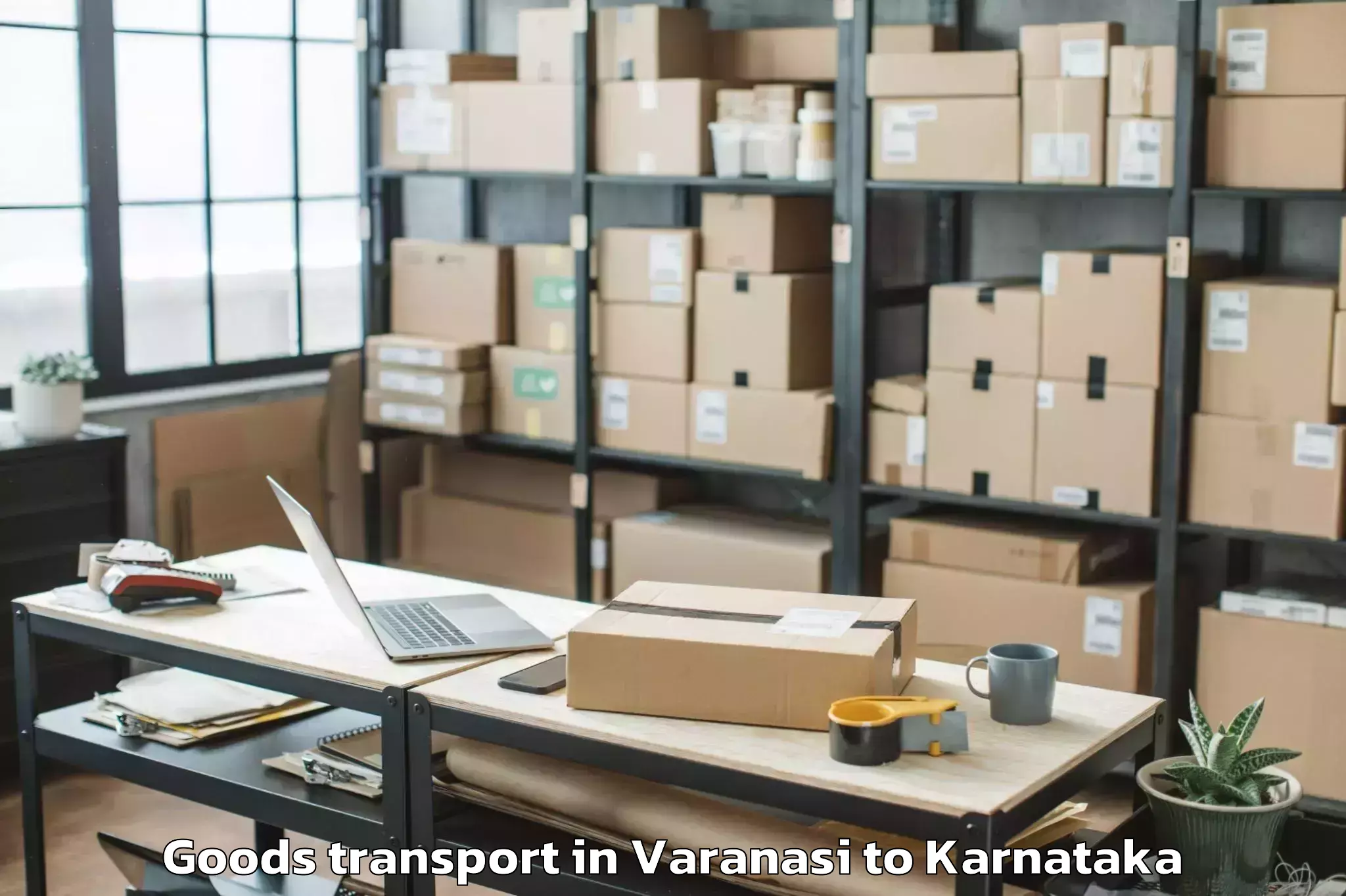 Trusted Varanasi to Panja Dakshin Kannad Goods Transport